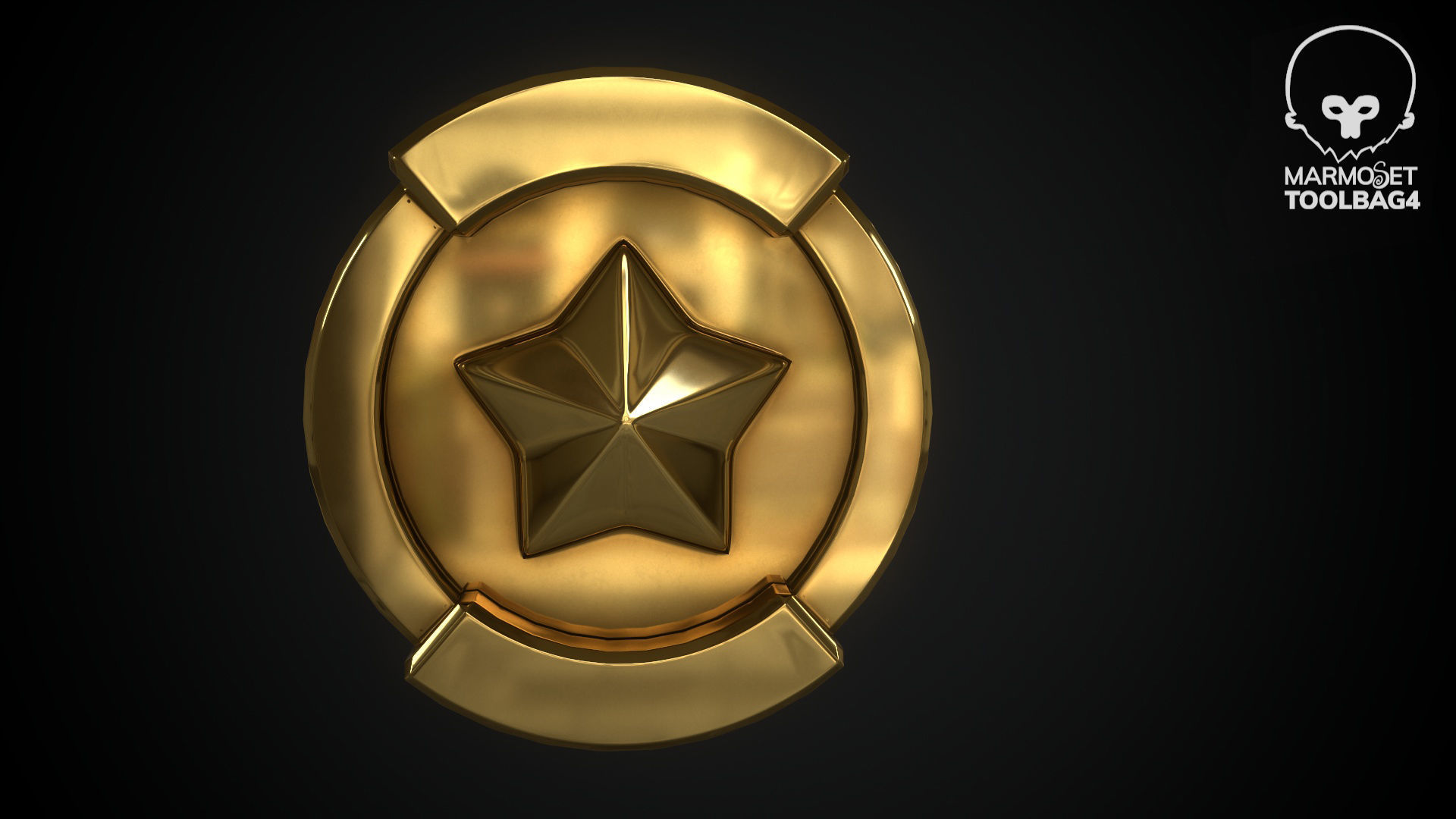 Gold Multi Avard Treasures Collection Low-poly 3D model_53