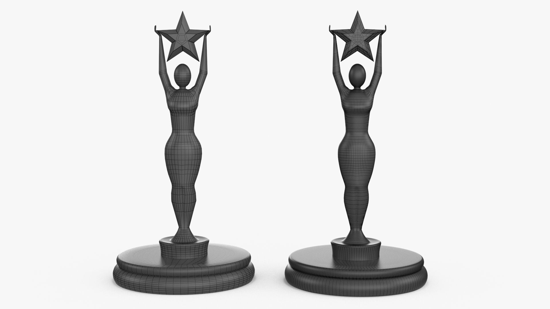 Gold Multi Avard Treasures Collection Low-poly 3D model_106