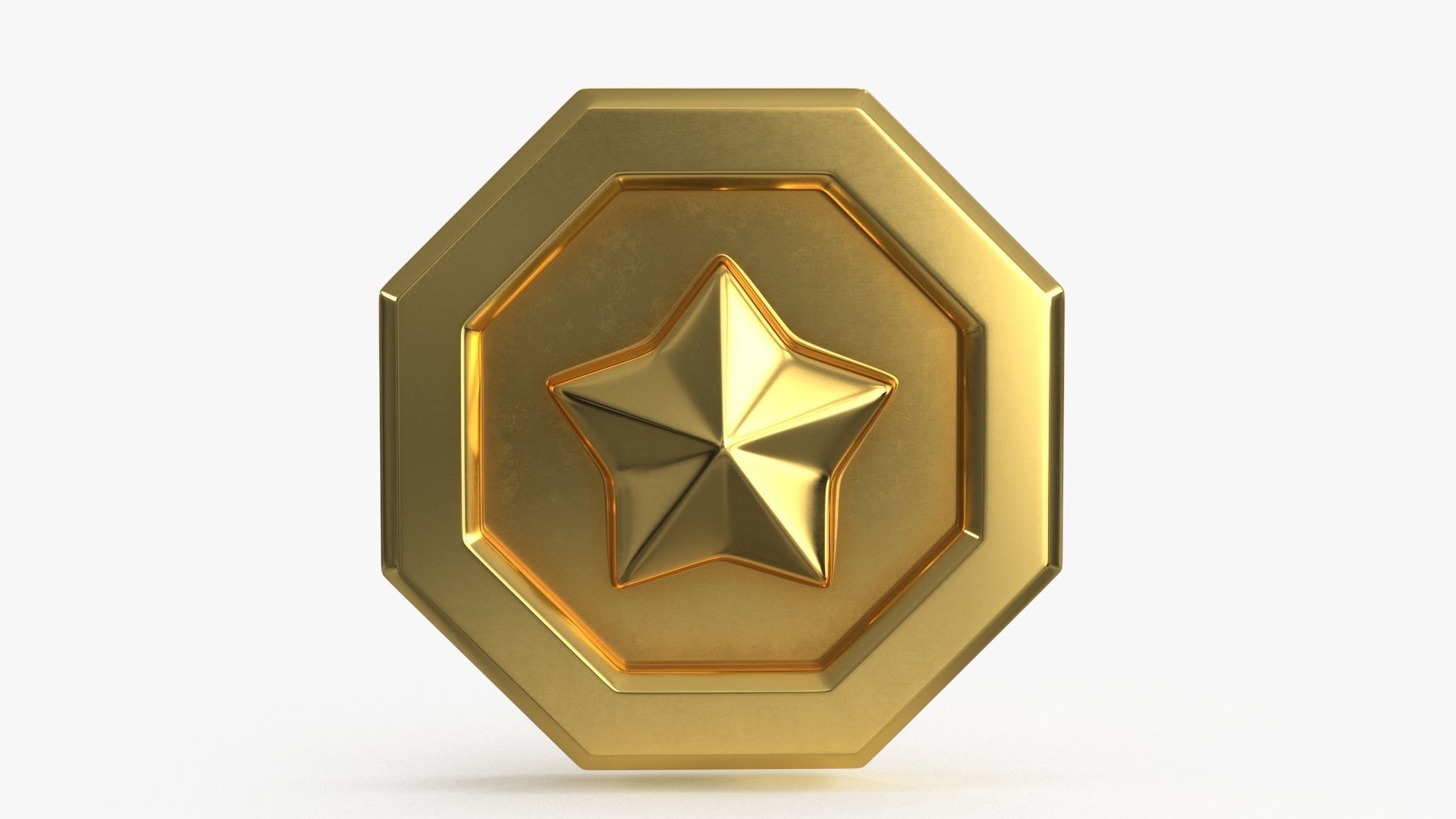 Gold Multi Avard Treasures Collection Low-poly 3D model_3