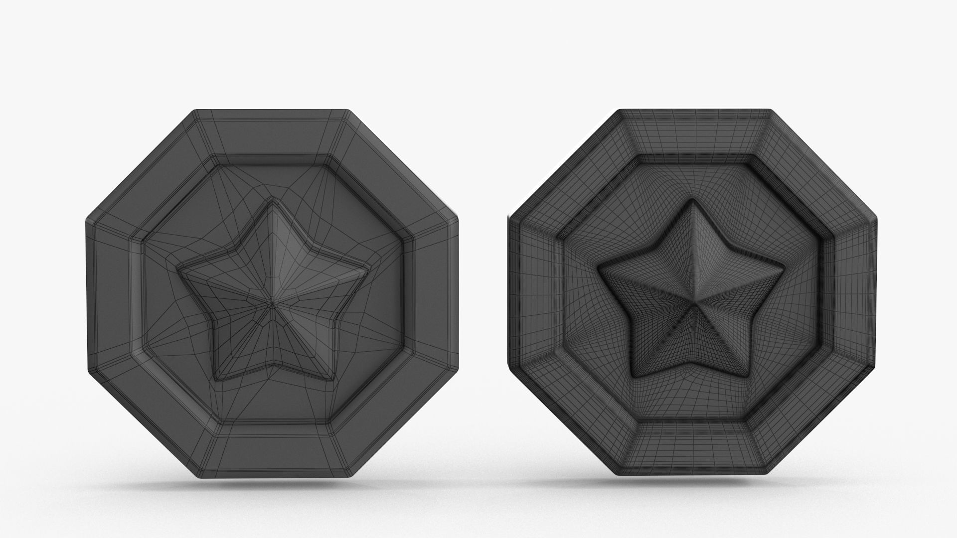 Gold Multi Avard Treasures Collection Low-poly 3D model_2