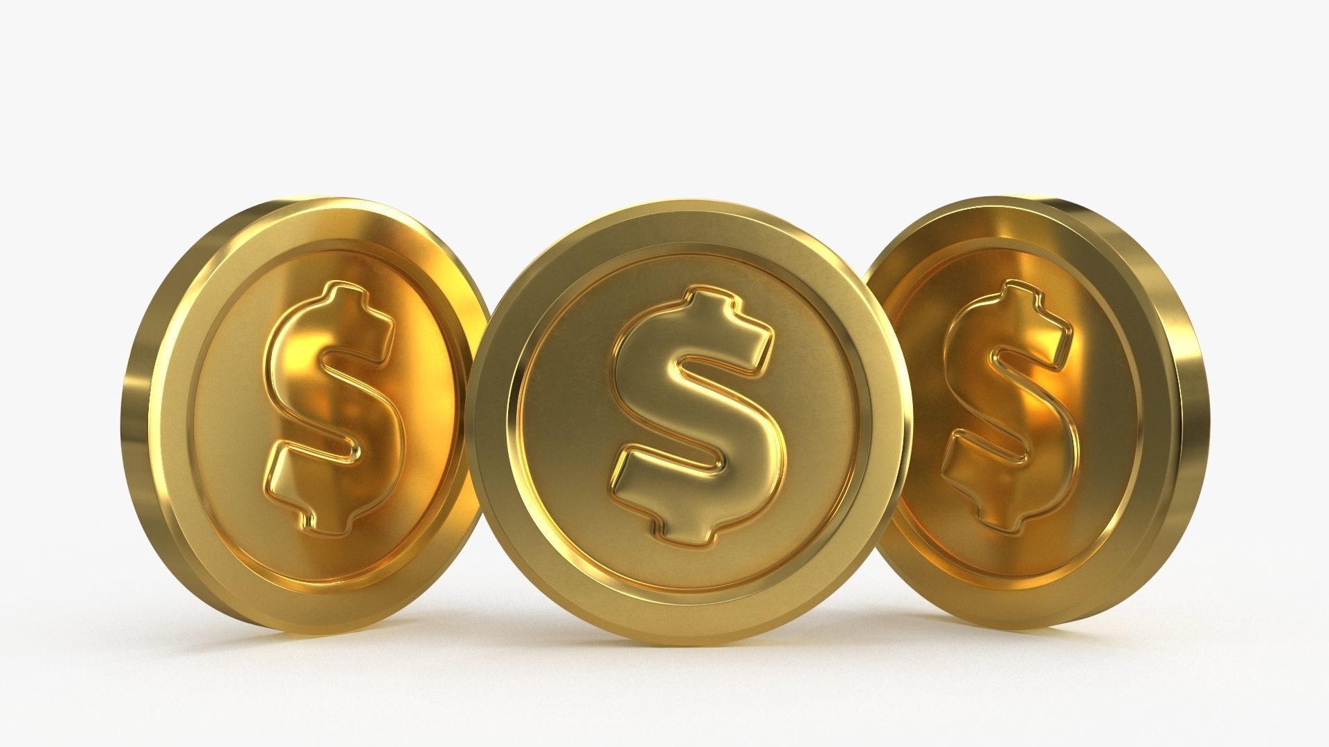 Gold Multi Avard Treasures Collection Low-poly 3D model_39