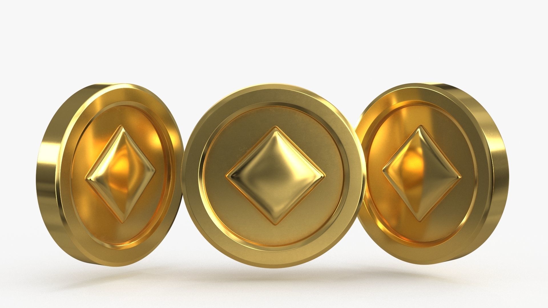 Gold Multi Avard Treasures Collection Low-poly 3D model_101