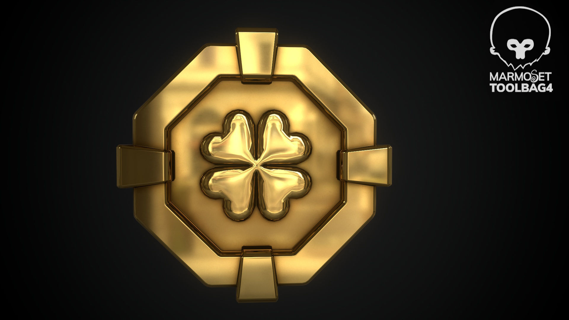 Gold Multi Avard Treasures Collection Low-poly 3D model_12