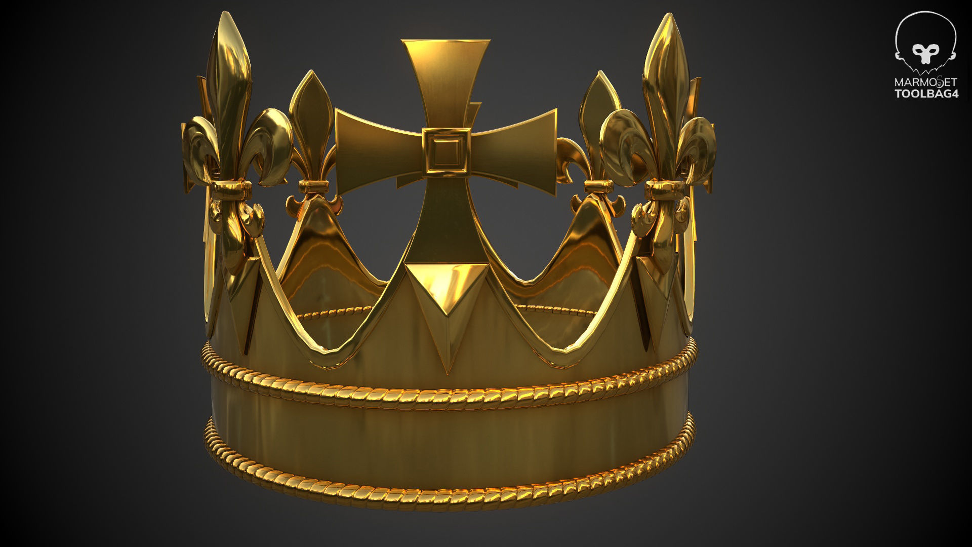 Gold Multi Avard Treasures Collection Low-poly 3D model_67