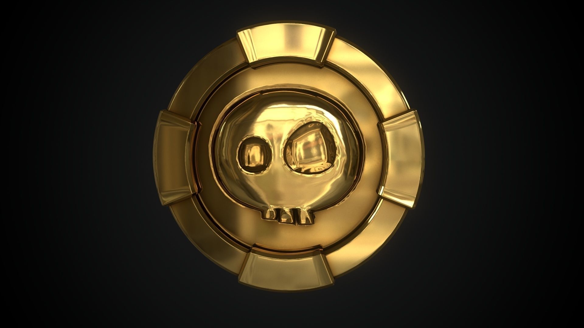 Gold Multi Avard Treasures Collection Low-poly 3D model_64