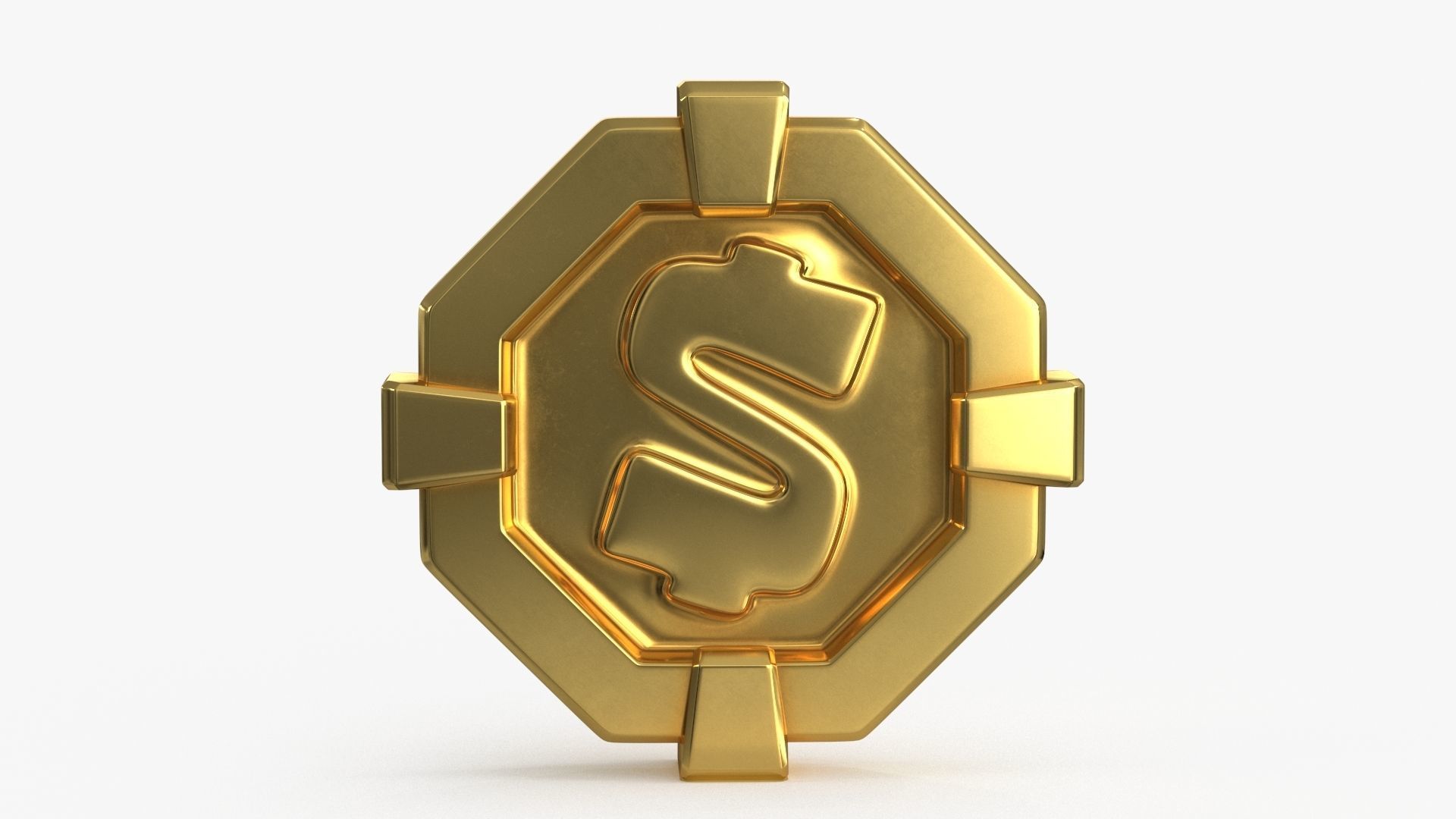 Gold Multi Avard Treasures Collection Low-poly 3D model_18