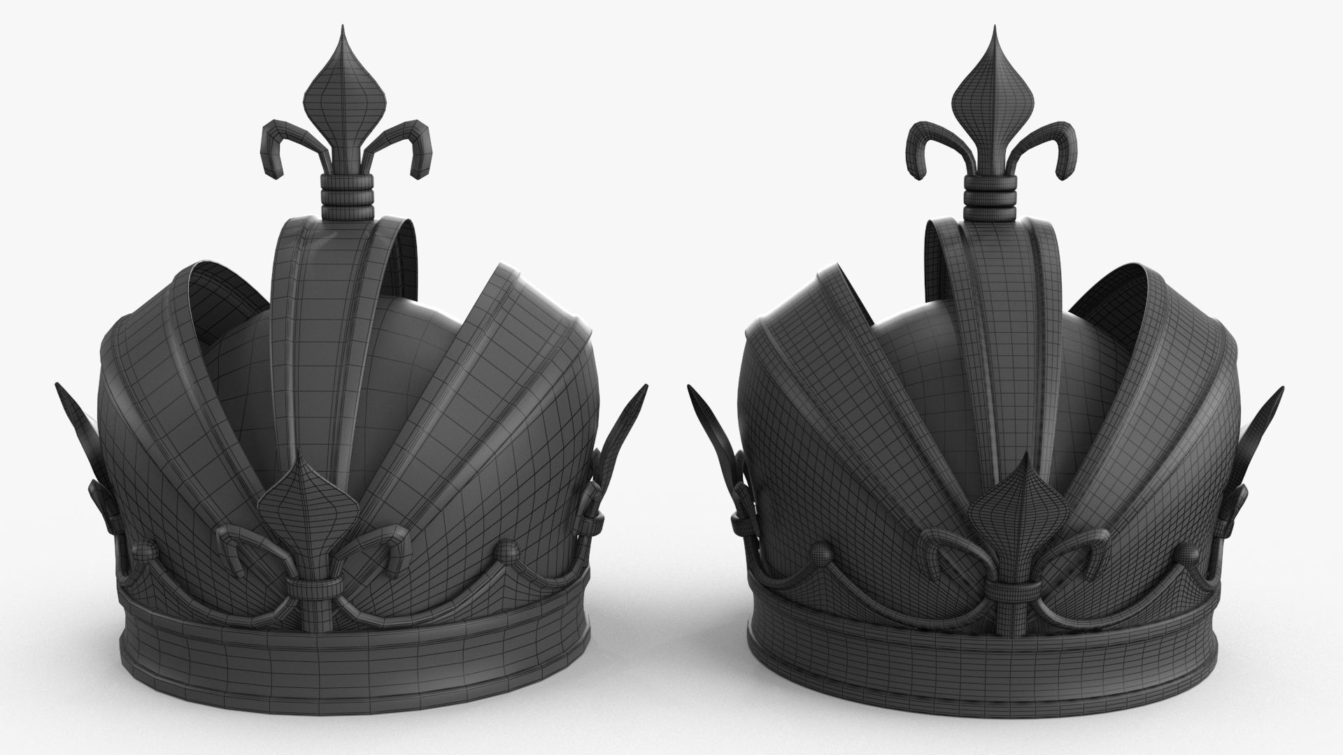 Gold Multi Avard Treasures Collection Low-poly 3D model_78