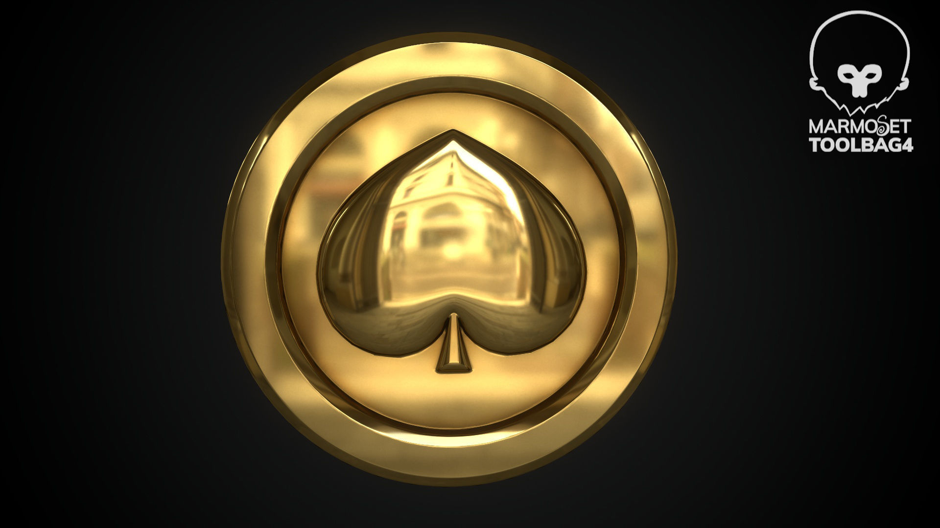 Gold Multi Avard Treasures Collection Low-poly 3D model_86