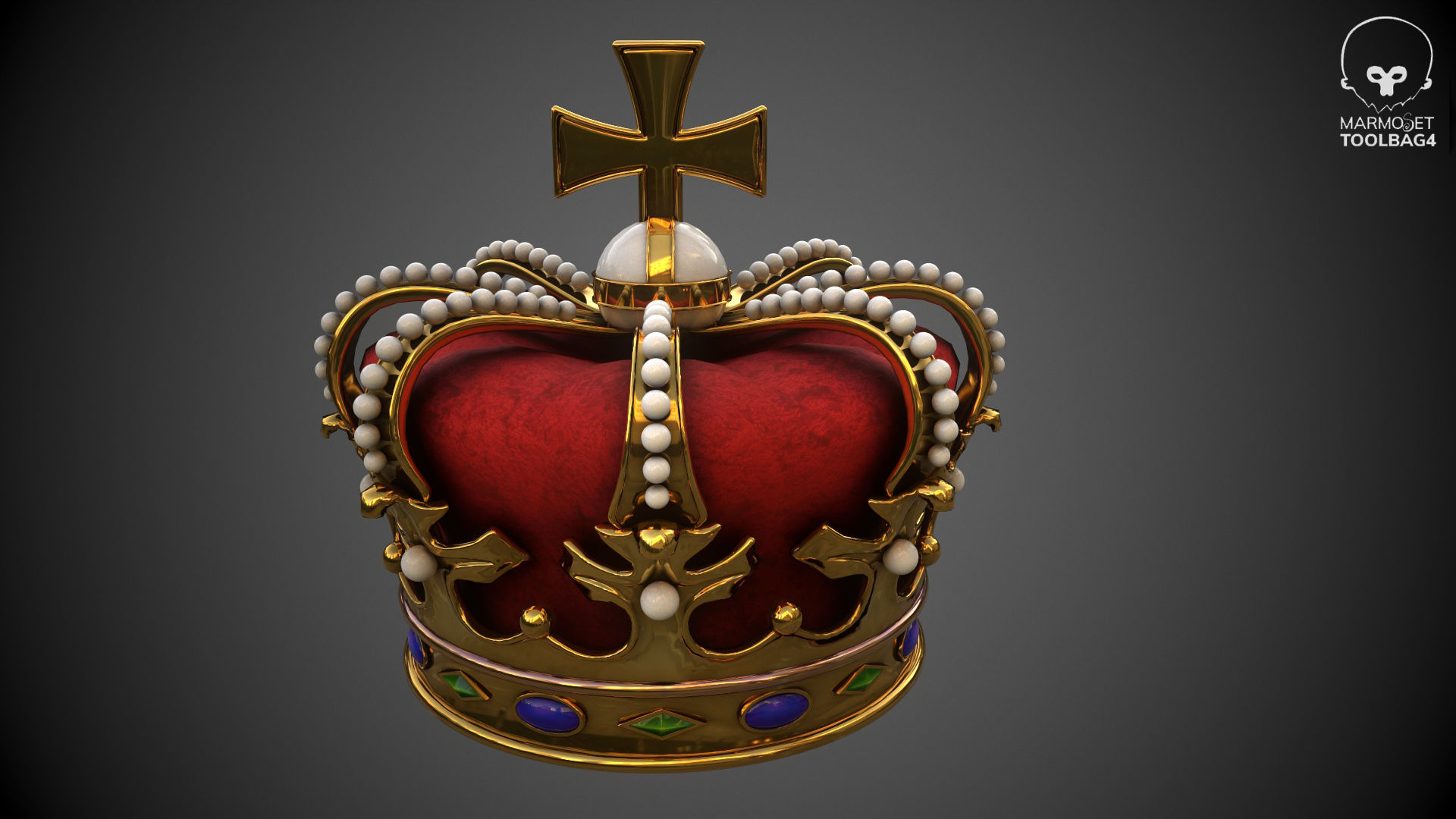 Gold Multi Avard Treasures Collection Low-poly 3D model_45