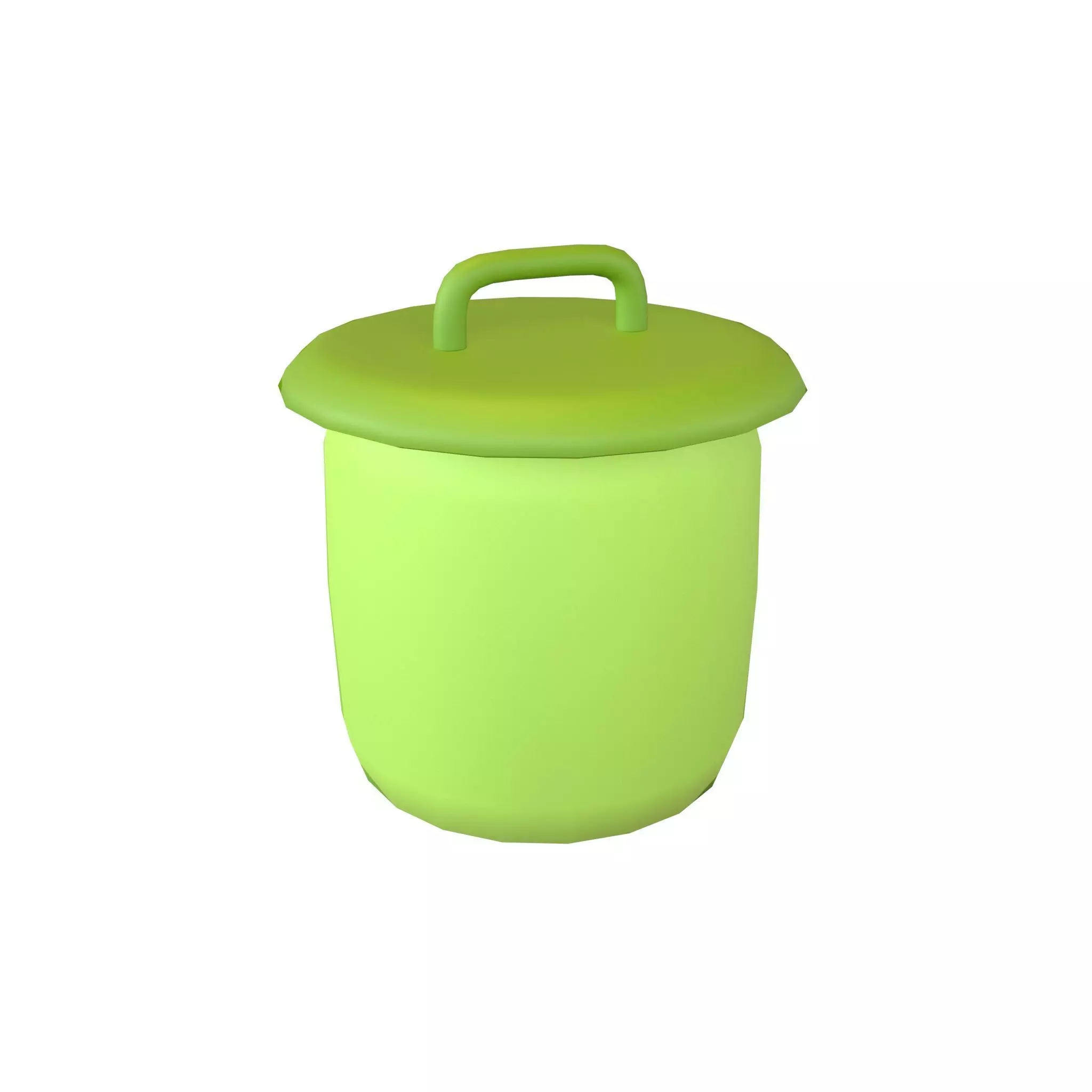 Rubbish Bin Icon V1 002 Low-poly 3D model_0