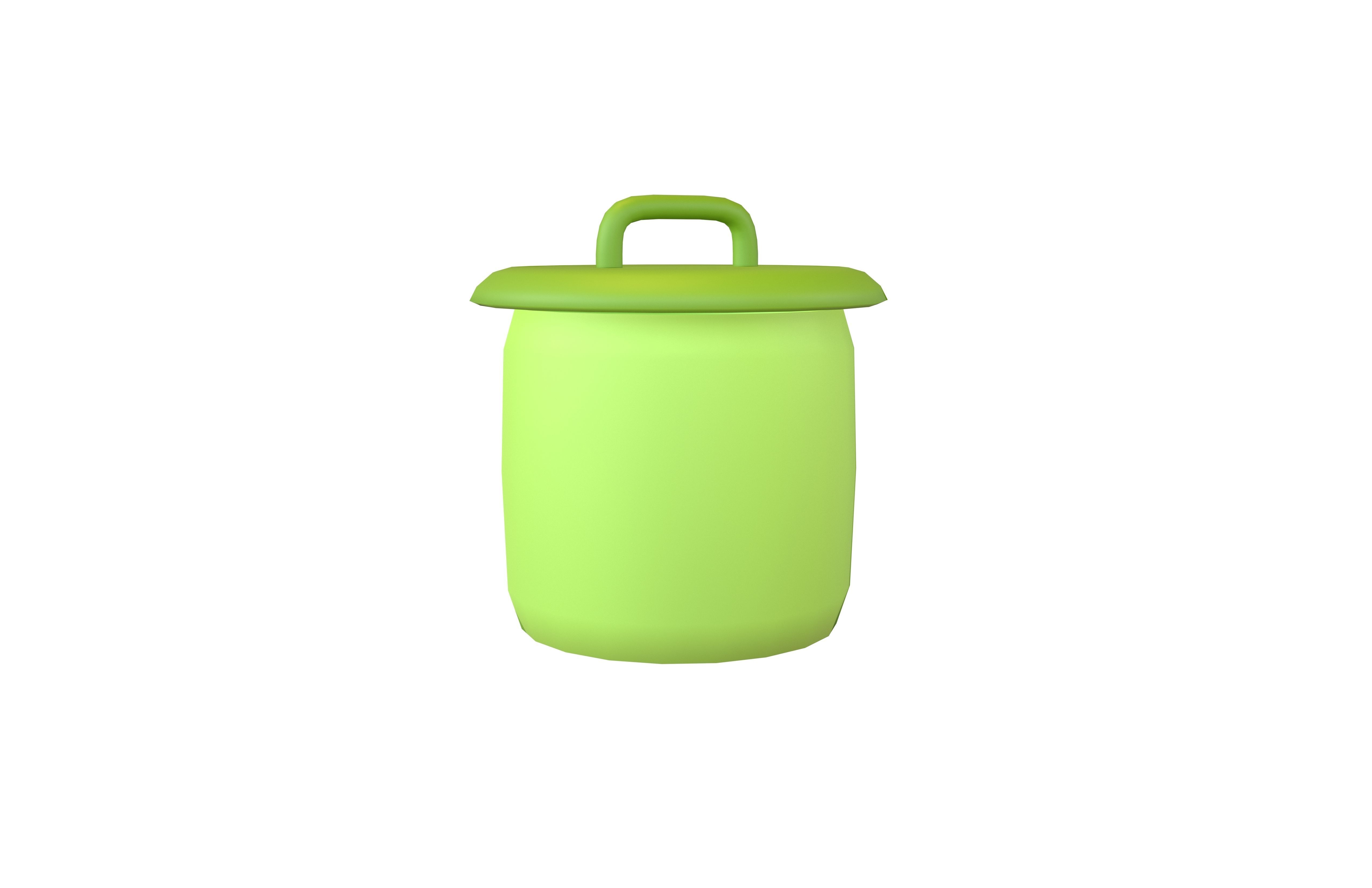 Rubbish Bin Icon V1 002 Low-poly 3D model_1