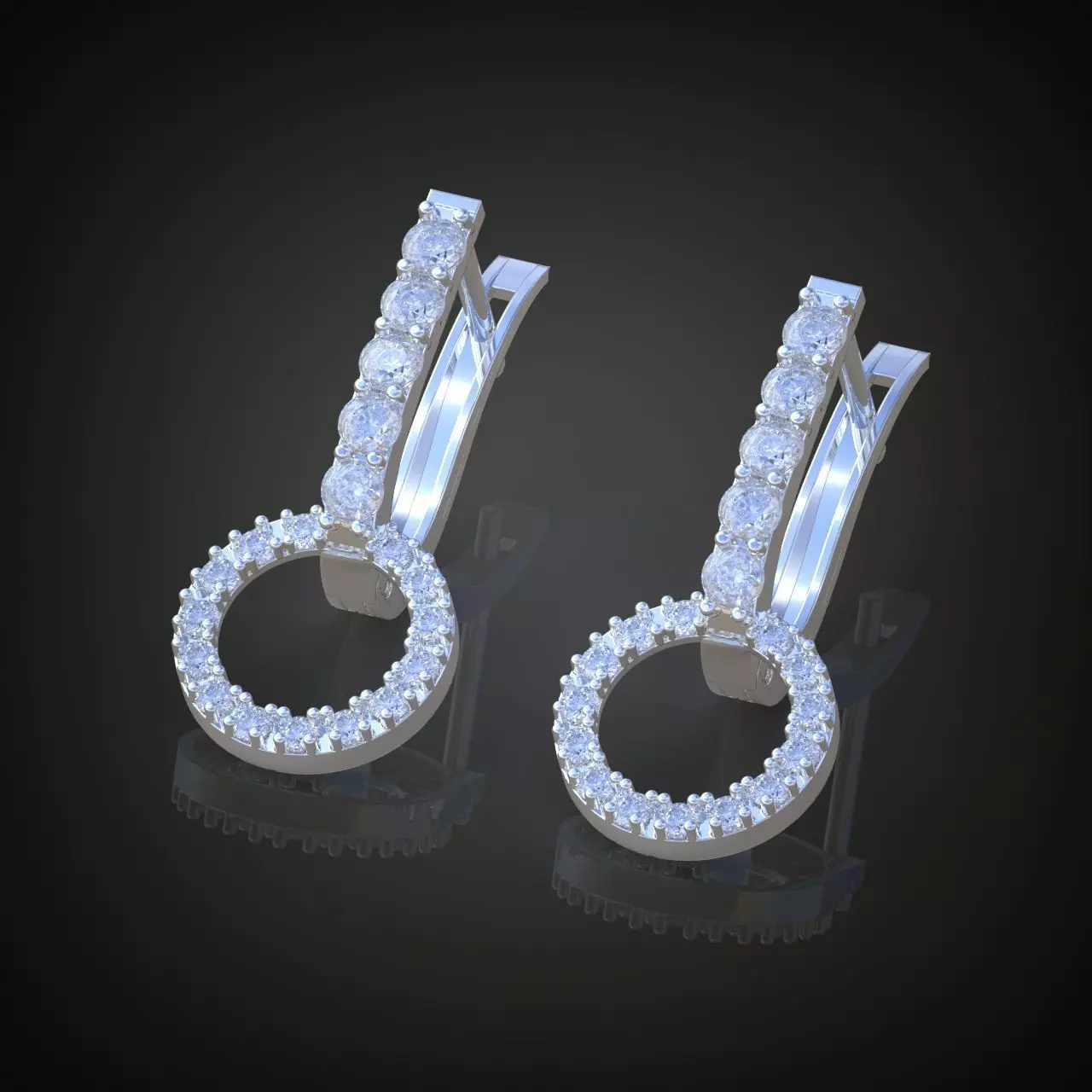 Earring 3D model 3D printable model 0006-29 3D print model
