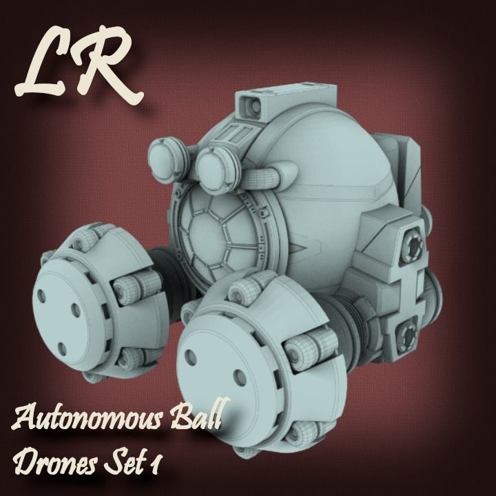 Autonomous Ball Drones set 1 3D print model_6