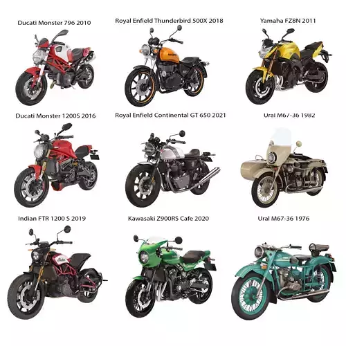 Collection of top motorcycles 