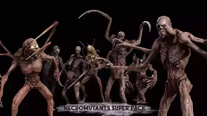 Necromutants super pack 3D Model Collection