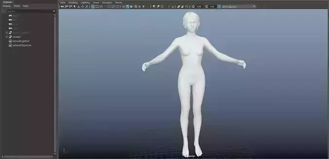 naked woman 3Dmodel