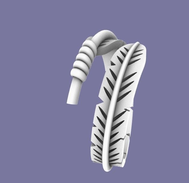 feather ring  3D print model_2