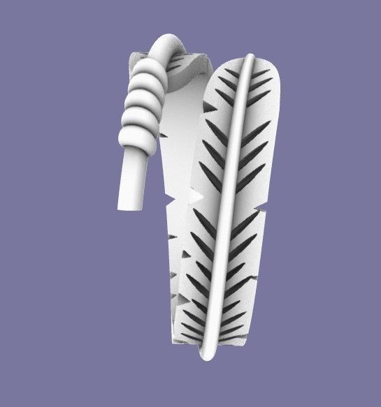 feather ring  3D print model_5