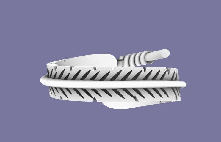 feather ring  3D print model_6