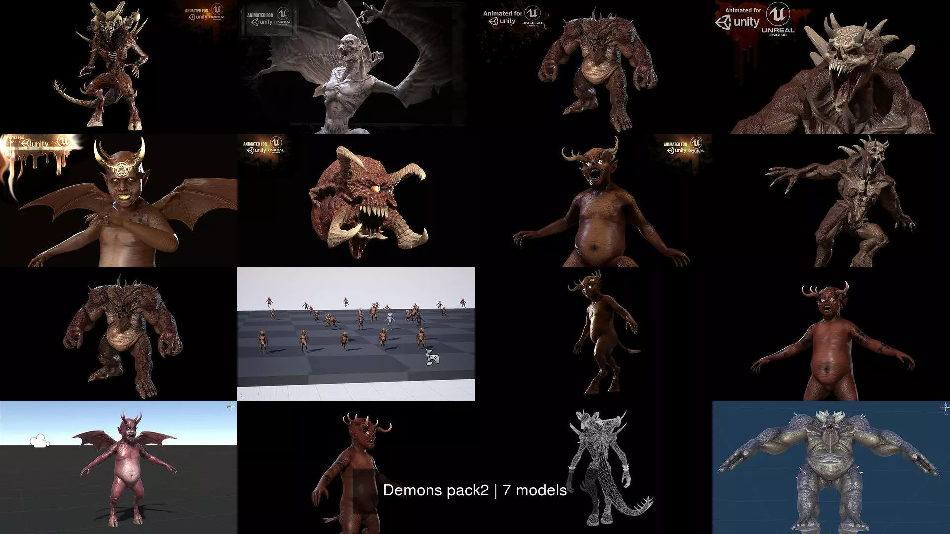 Demons pack2 3D Model Collection_9