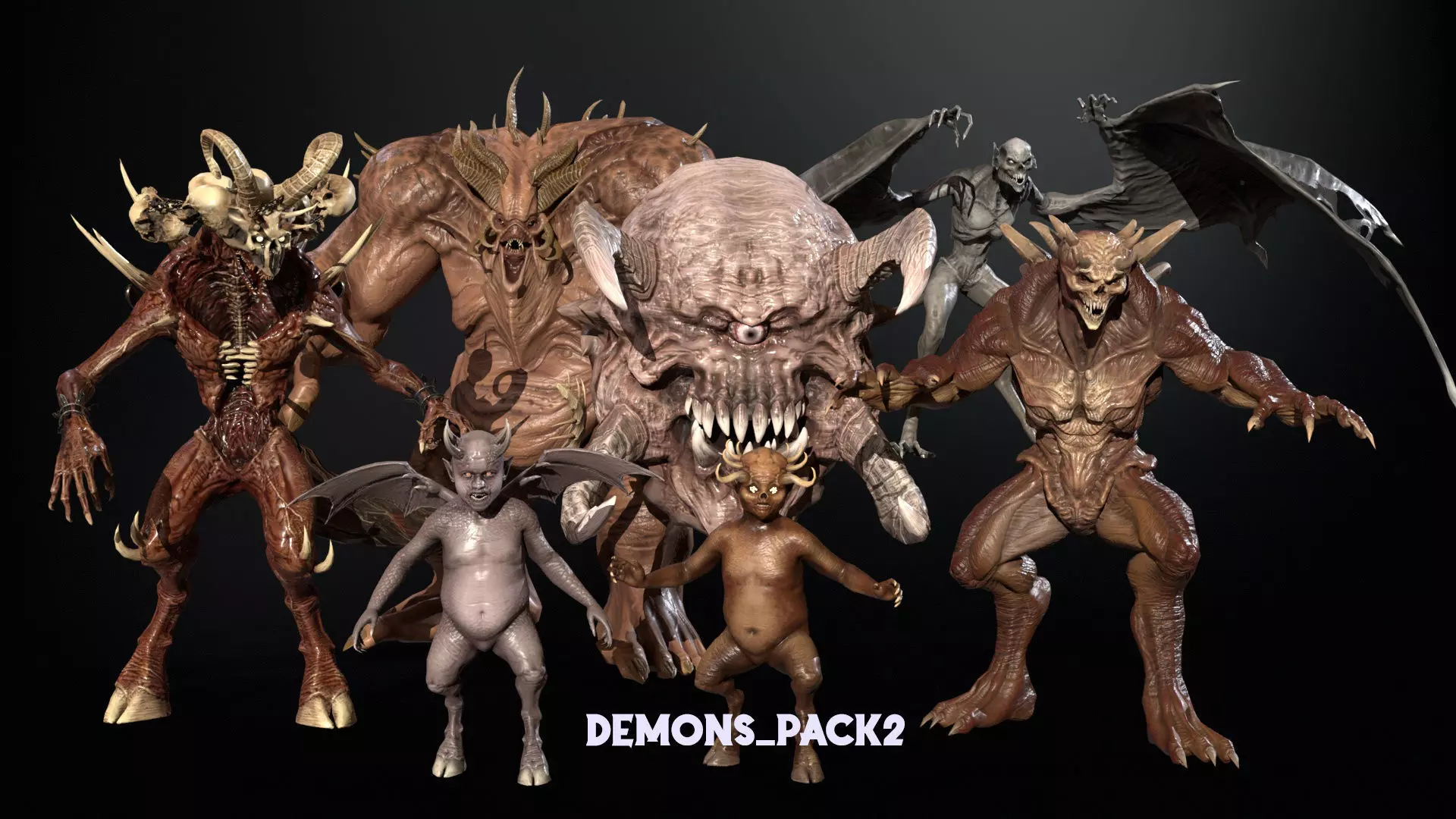Demons pack2 3D Model Collection_0