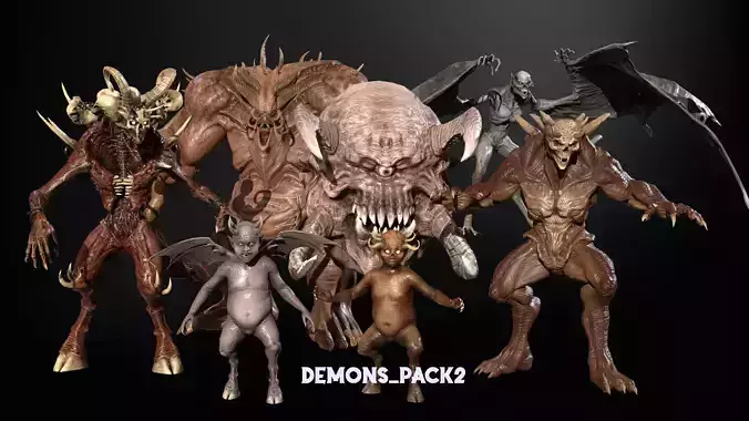 Demons pack2 3D Model Collection Demons pack2 3D Model Collection