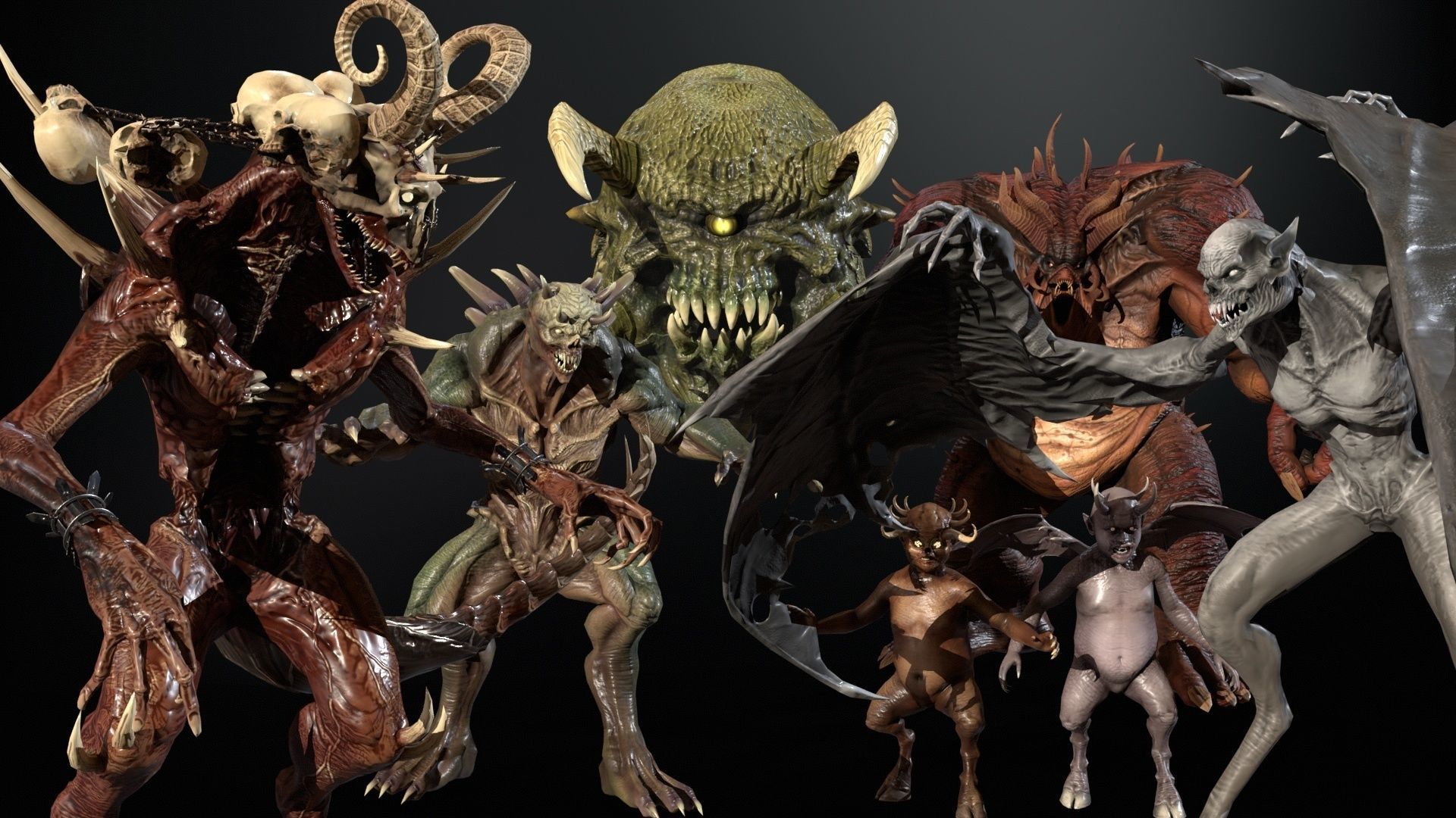 Demons pack2 3D Model Collection_11