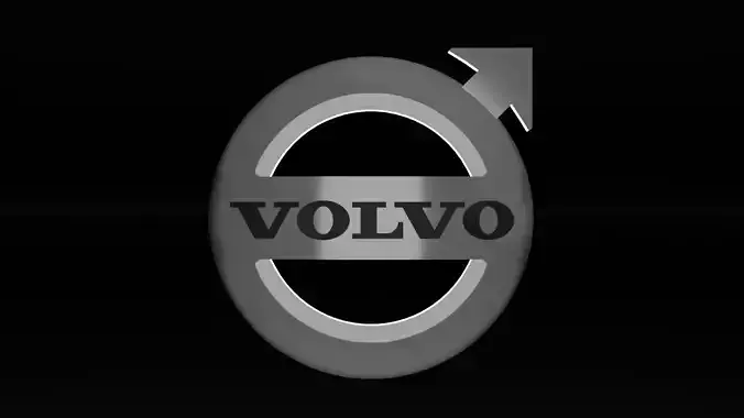 Volvo Logo - Badge - Emblem Low-poly 3D model