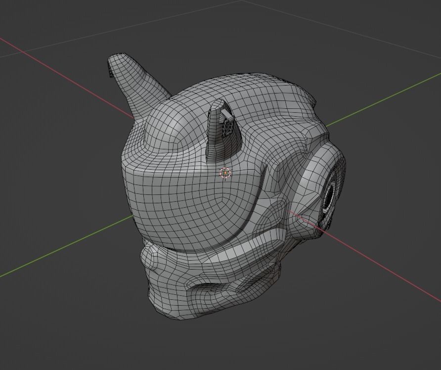 SCI-FI Helmet Low-poly 3D model_6