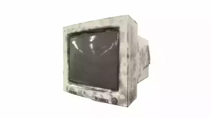 Vintage crt tube computer monitor display  da1 Low-poly 3D model