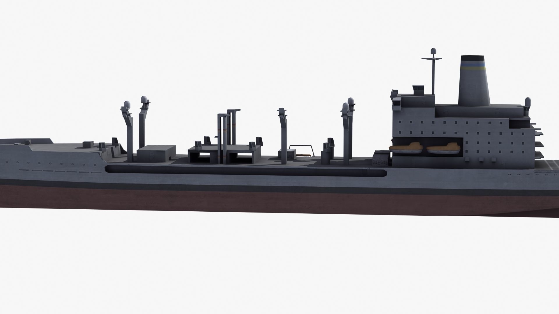 USNS Patuxent Oiler T-AO-201 Low-poly 3D model_24