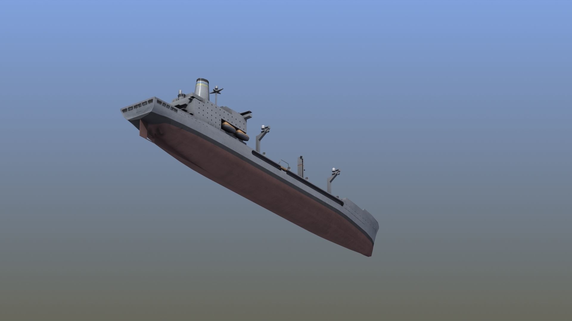 USNS Patuxent Oiler T-AO-201 Low-poly 3D model_6