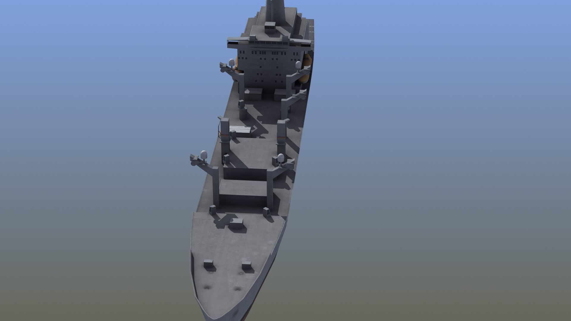 USNS Patuxent Oiler T-AO-201 Low-poly 3D model_1