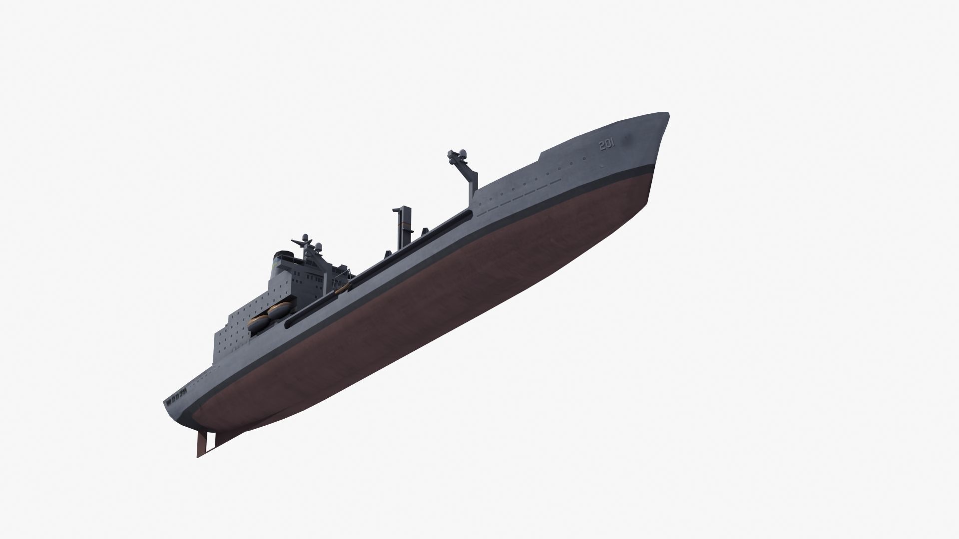 USNS Patuxent Oiler T-AO-201 Low-poly 3D model_39