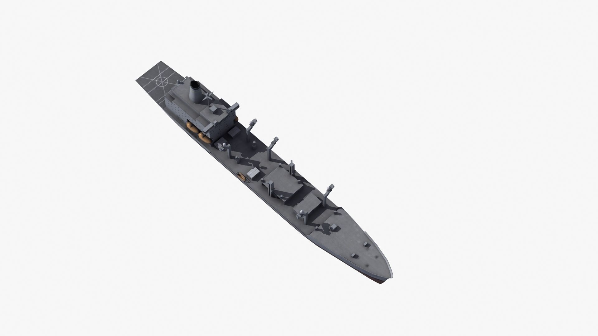 USNS Patuxent Oiler T-AO-201 Low-poly 3D model_41