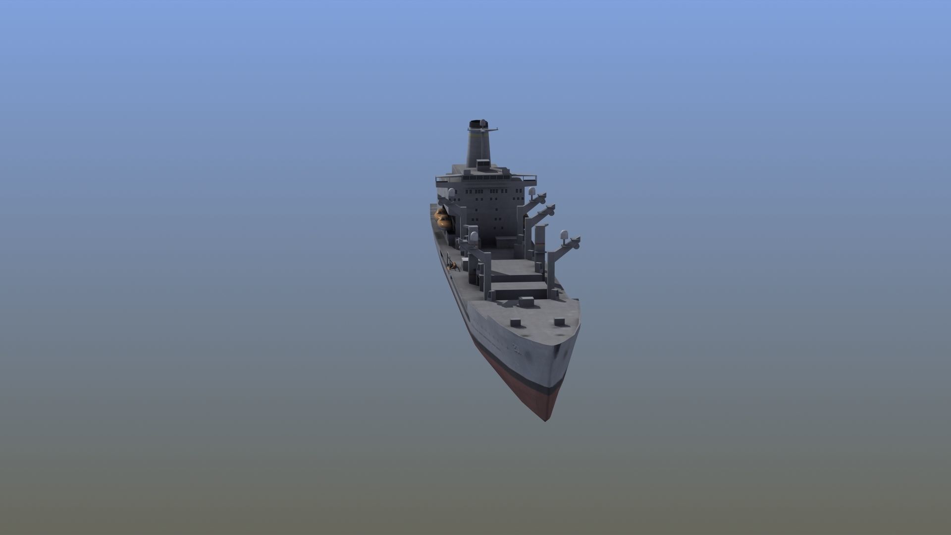 USNS Patuxent Oiler T-AO-201 Low-poly 3D model_14