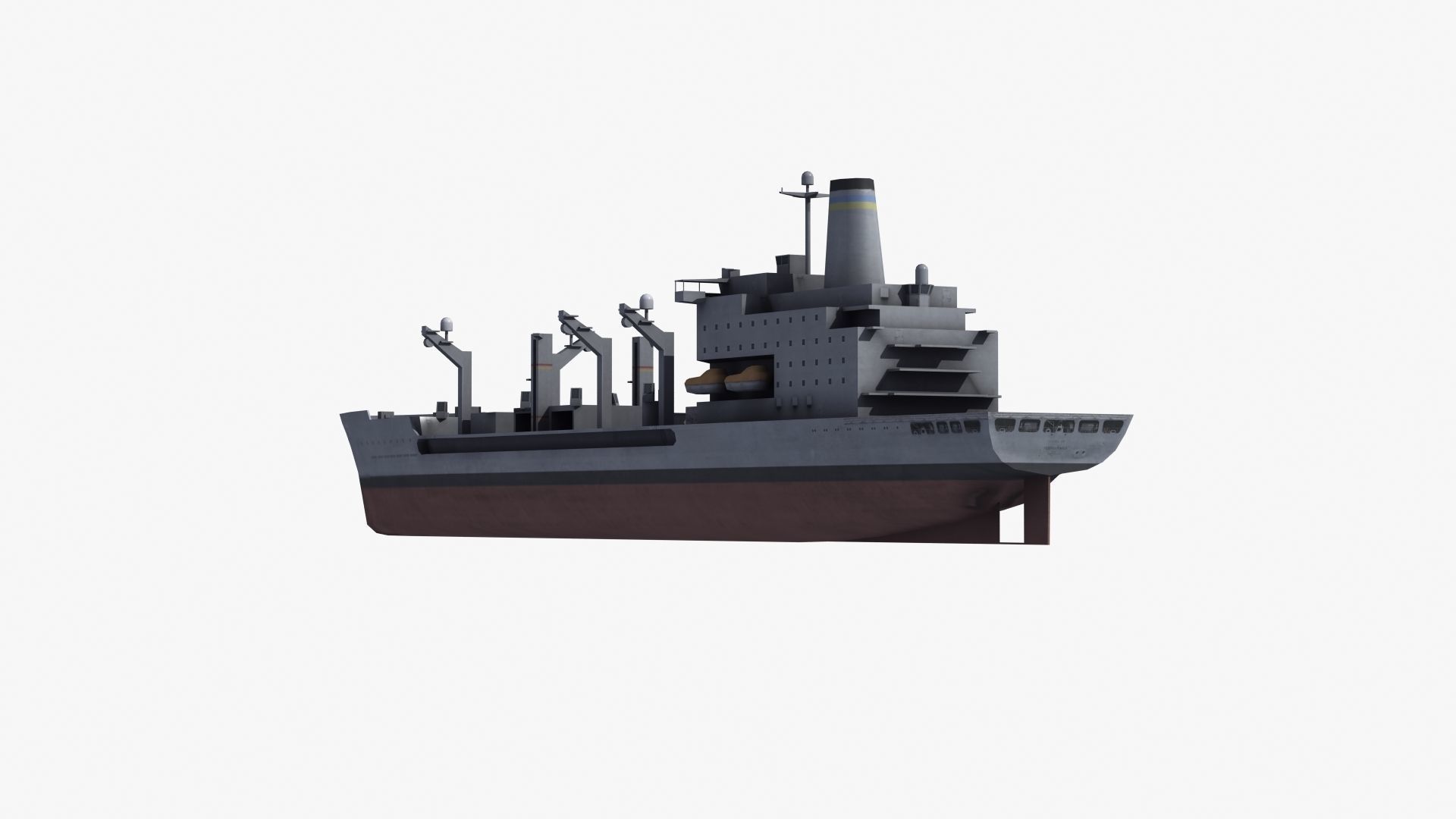 USNS Patuxent Oiler T-AO-201 Low-poly 3D model_25