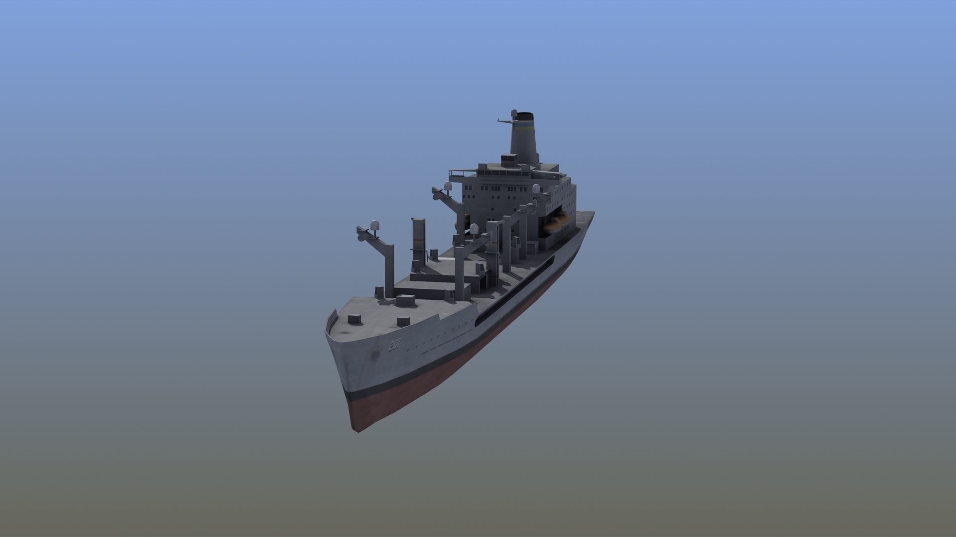 USNS Patuxent Oiler T-AO-201 Low-poly 3D model_15