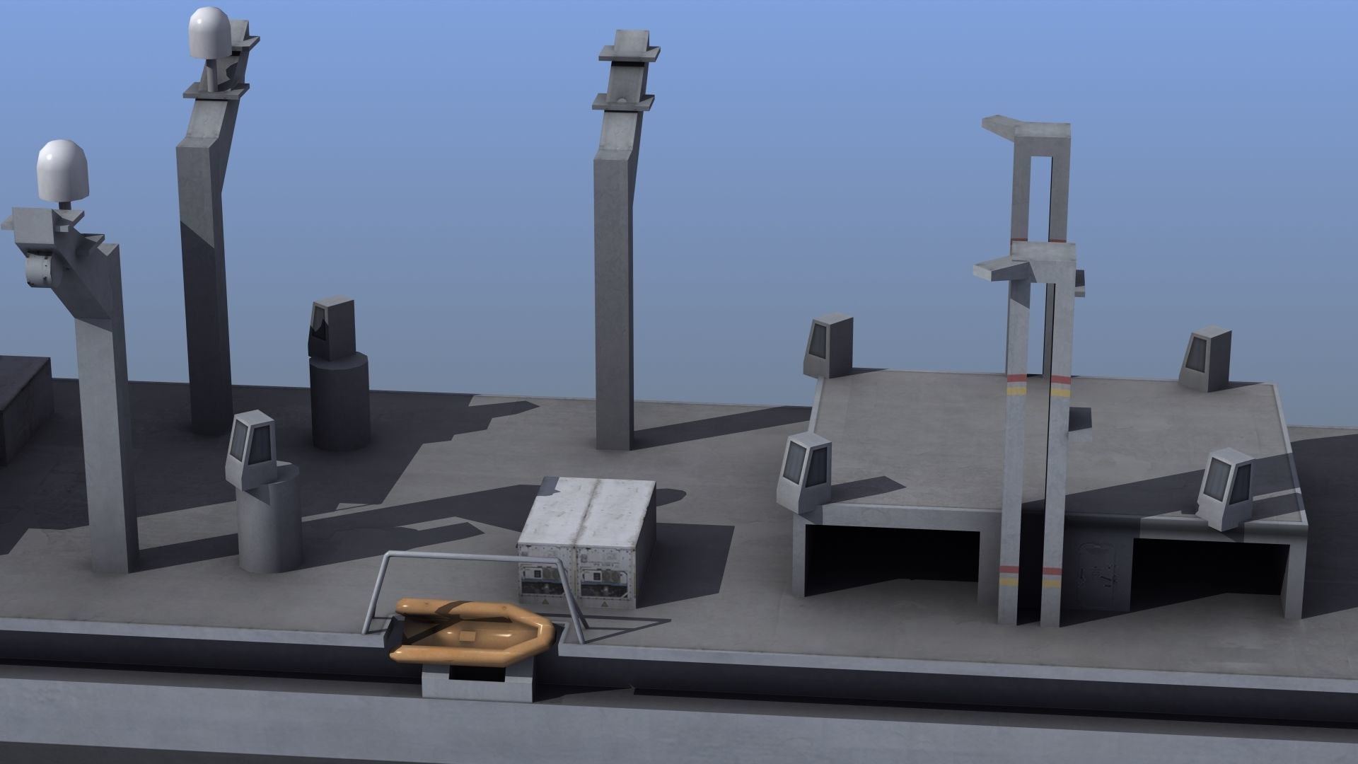 USNS Patuxent Oiler T-AO-201 Low-poly 3D model_11