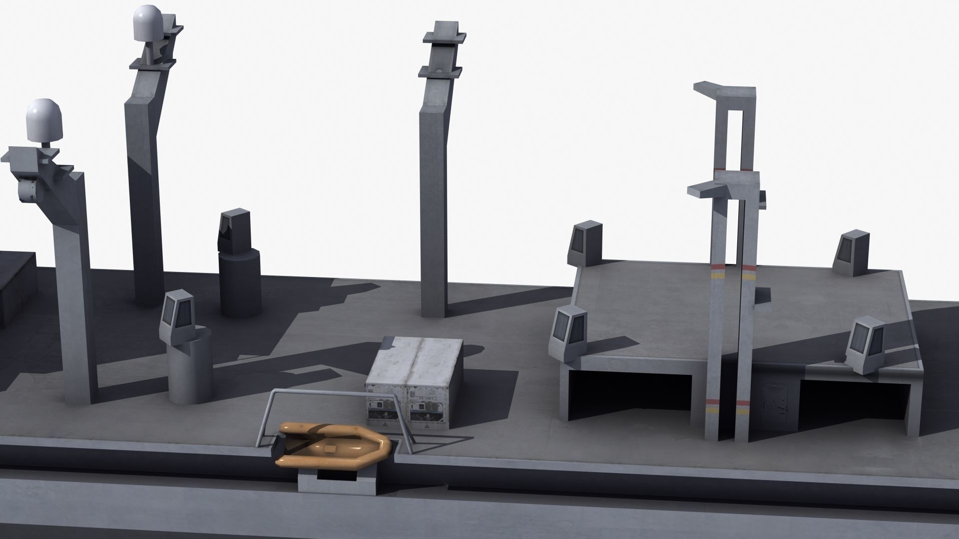 USNS Patuxent Oiler T-AO-201 Low-poly 3D model_32