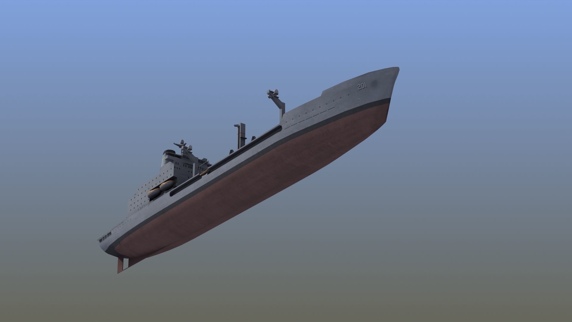 USNS Patuxent Oiler T-AO-201 Low-poly 3D model_18