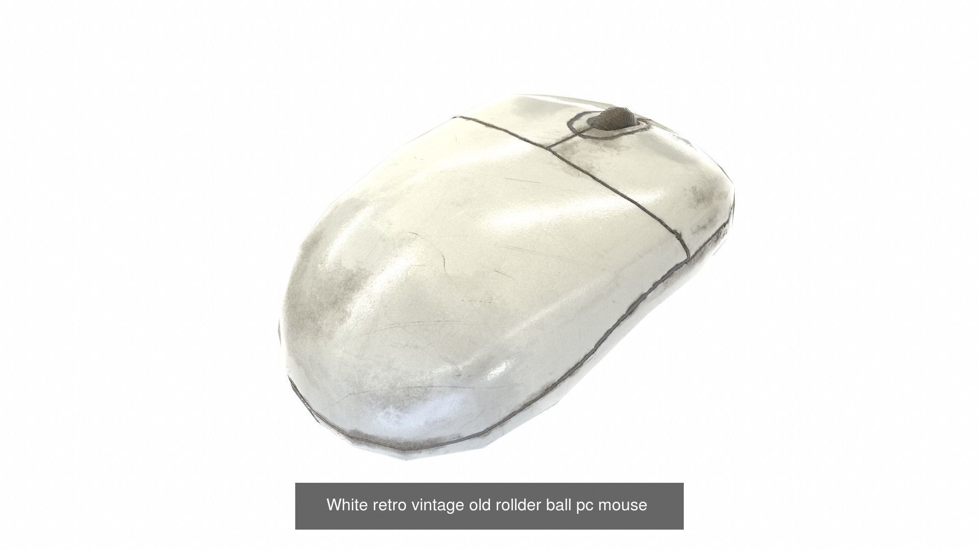 White retro vintage old pc desktop da1 3D Model Collection_4