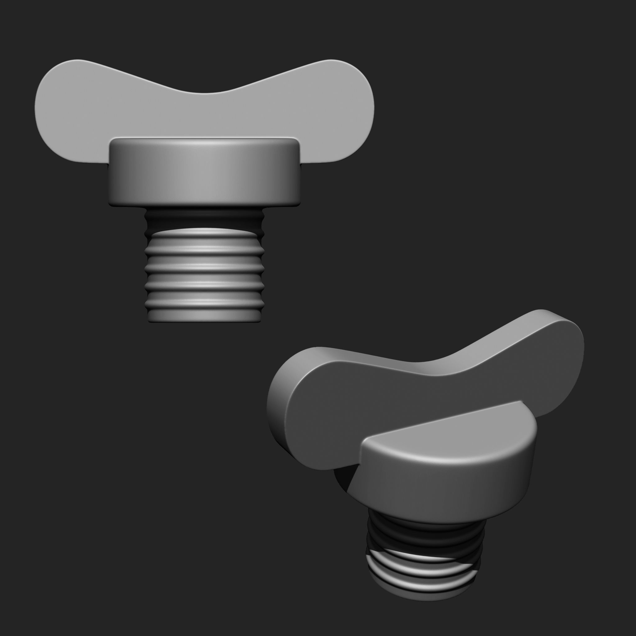 NUTS  and BOLTS MEGA PACK 4 IN ONE  61 BRUSHES 3D model_29