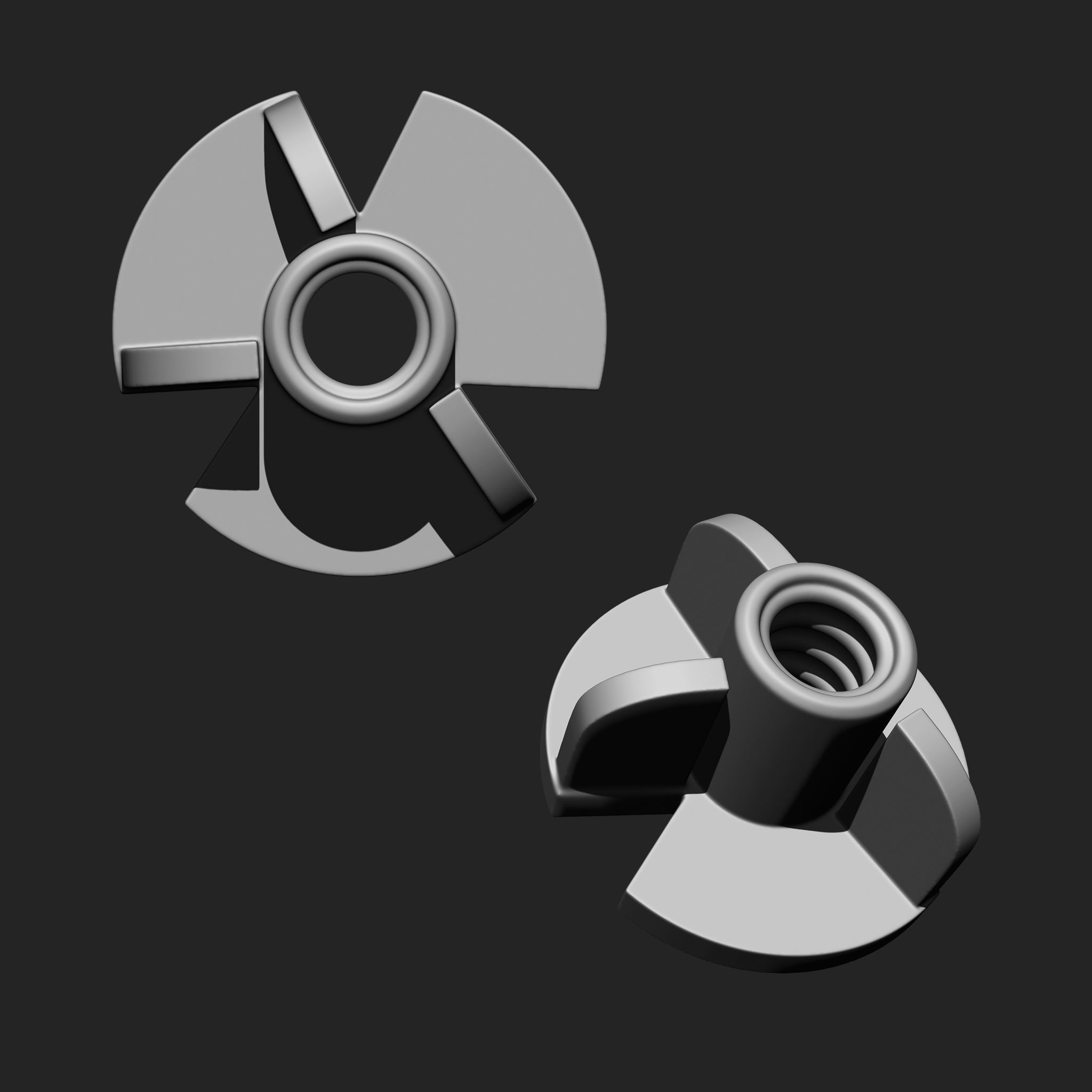 NUTS  and BOLTS MEGA PACK 4 IN ONE  61 BRUSHES 3D model_9