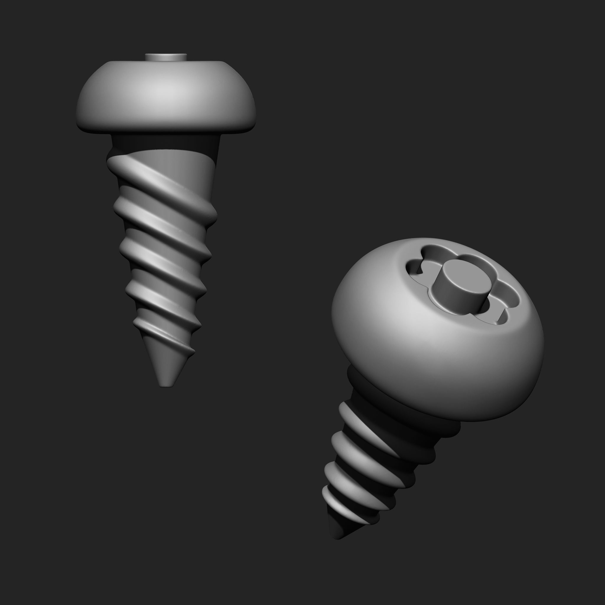 NUTS  and BOLTS MEGA PACK 4 IN ONE  61 BRUSHES 3D model_6