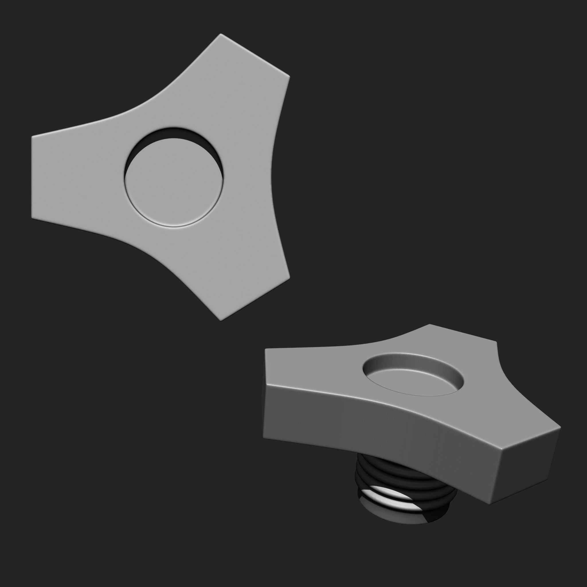 NUTS  and BOLTS MEGA PACK 4 IN ONE  61 BRUSHES 3D model_25