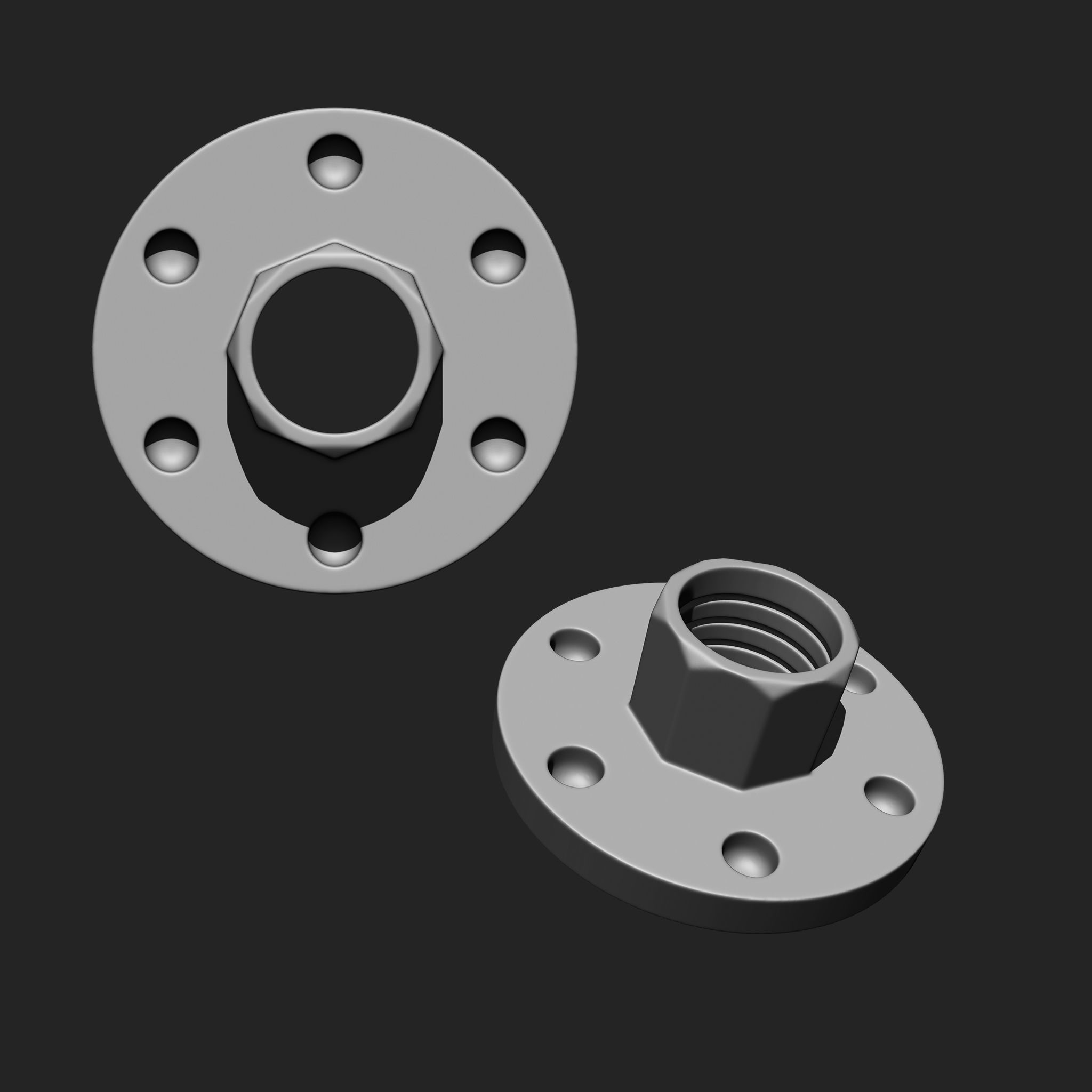 NUTS  and BOLTS MEGA PACK 4 IN ONE  61 BRUSHES 3D model_17