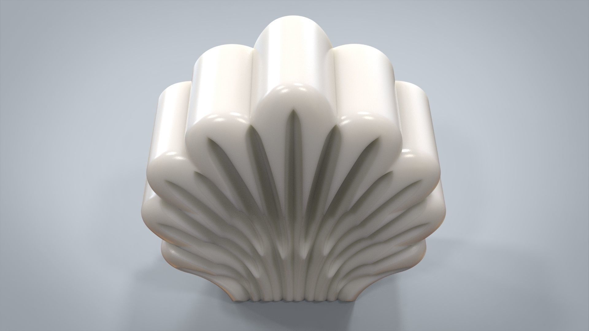 Shell Candle for silicone mold 3D print model_1