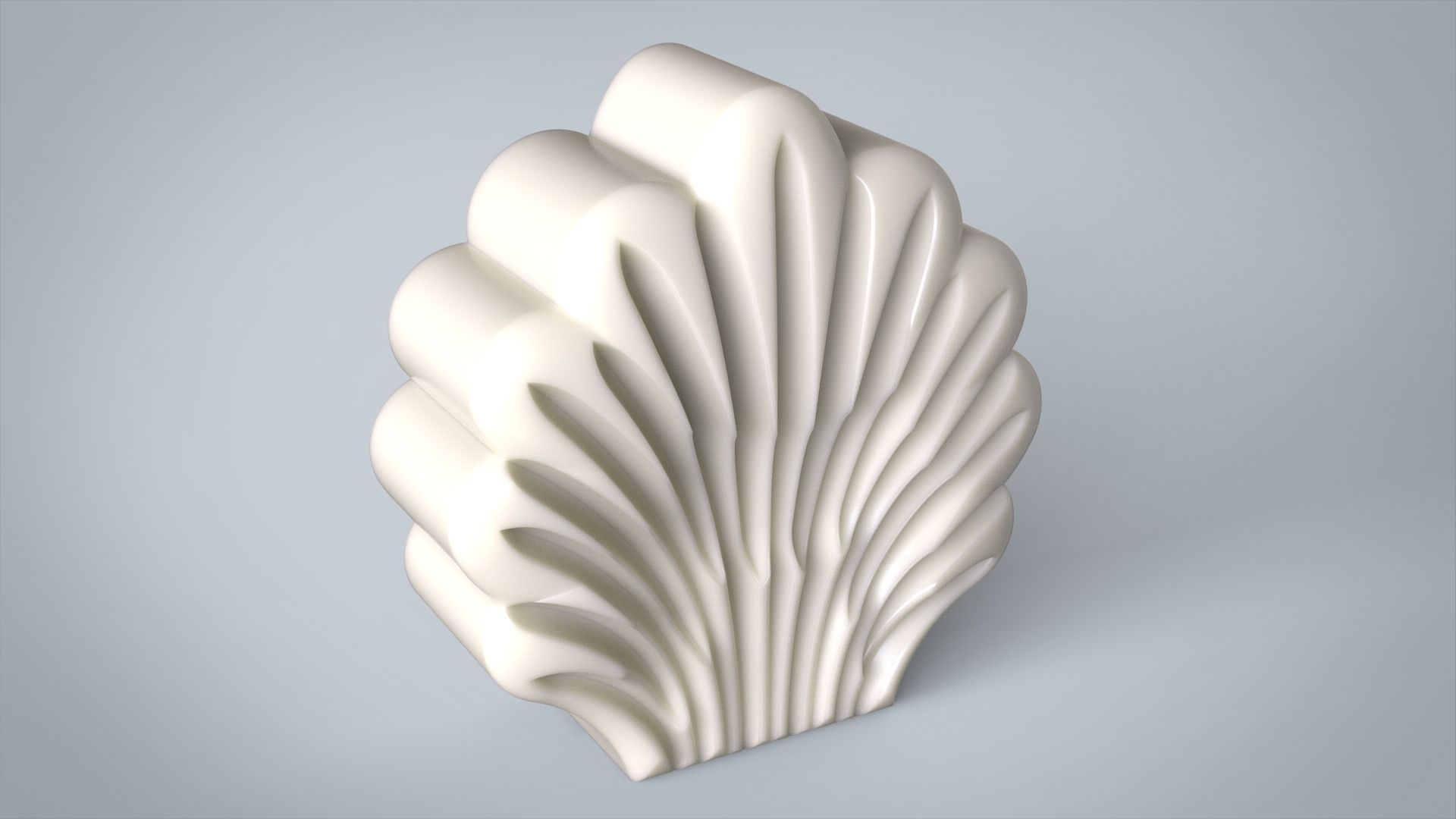 Shell Candle for silicone mold 3D print model_3