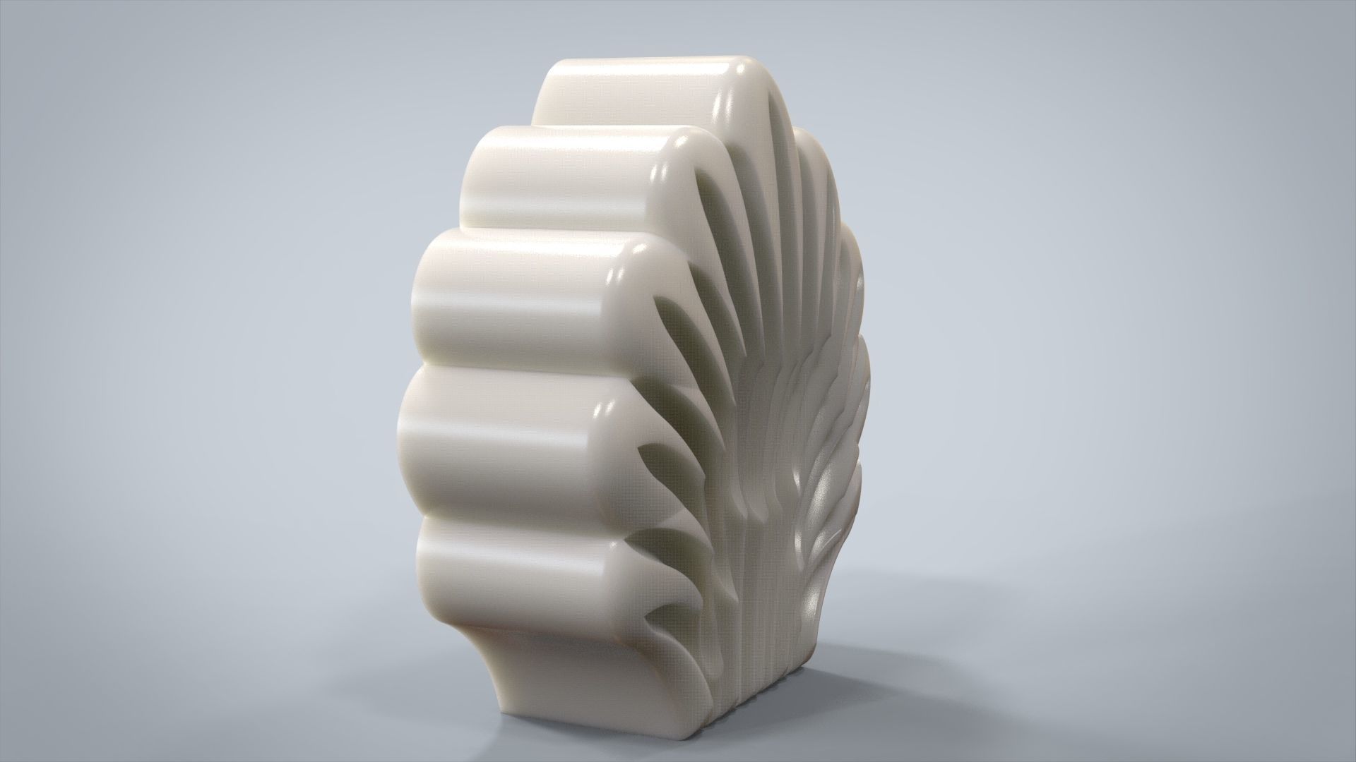 Shell Candle for silicone mold 3D print model_2